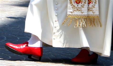 pope red shoes meaning|pope's red shoes human leather.